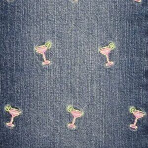 Vintage Lily Pulitzer Jeans Pink Martini Cocktail Glass